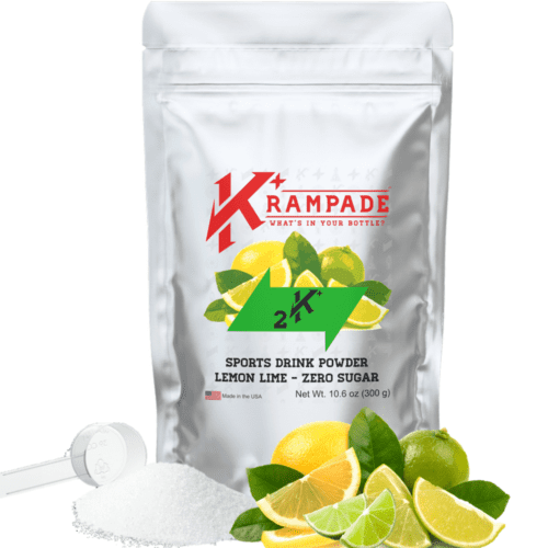 Krampade Original 2K Zero Sugar has 2000mg potassium plus 200mg sodium for relief of menstrual cramps, nighttime leg cramps, and athletic cramps plus enhanced athletic performance, endurance, recovery, and optimized hydration.